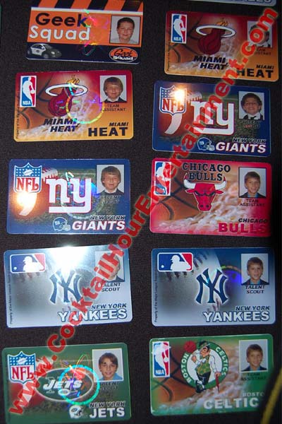 Sample ID Cards for Bar Mitzvah Entertainment 2